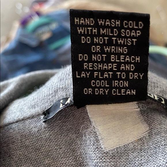 NWOT Lucky Brand Open Front Gray & White Cardigan - Picture 4 of 4